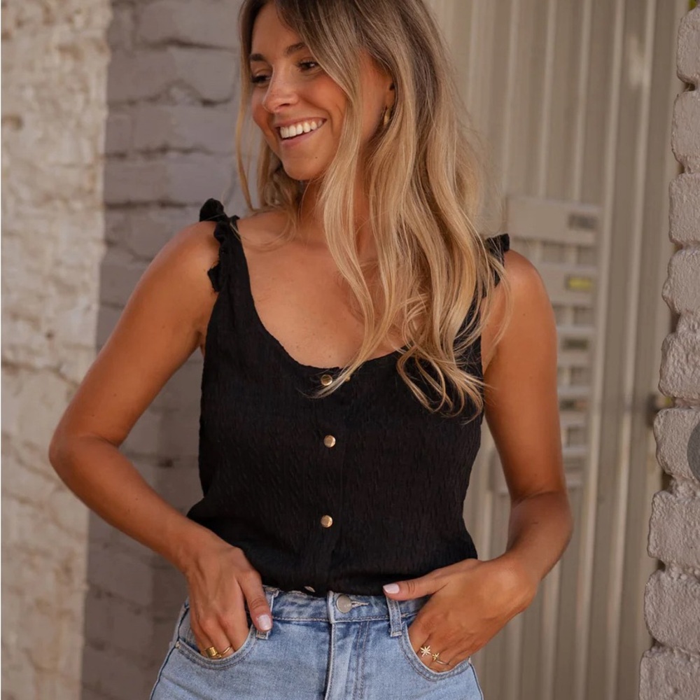 EASY CLOTHES USA // Black James Top